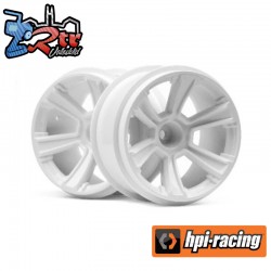 HPI Racing 6-Shot Mt Wheel (White-2Pcs)