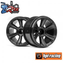 HPI Racing 6-Shot Mt Wheel (Black-2Pcs)