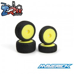 Microbe Buggy Wheel-Tyre Set (Yellow-Front-Rear)