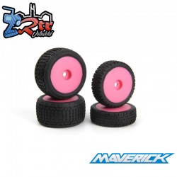 Microbe Buggy Wheel-Tyre Set (Pink-Front-Rear)