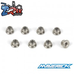 Flanged Lock Nut M4 (8pcs)