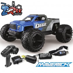 Maverick Qbit MT Escobillas 1/16 4x4  Monster Truck Azul RTR