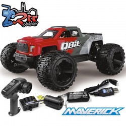 Maverick Qbit MT Escobillas 1/16 4x4  Monster Truck Azul RTR