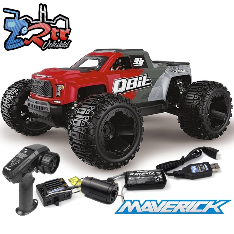 Maverick Qbit MT Escobillas 1/16 4x4  Monster Truck Azul RTR