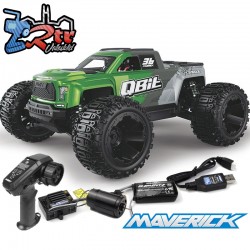 Maverick Qbit MT Escobillas 1/16 4x4  Monster Truck Verde RTR