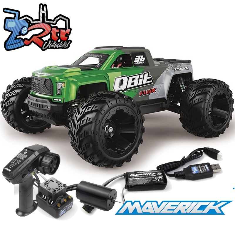 Maverick Qbit MT Brushless 1/16 4X4 Monster Truck Verde