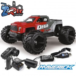 Maverick Qbit MT Brushless 1/16 4X4 Monster Truck Rojo