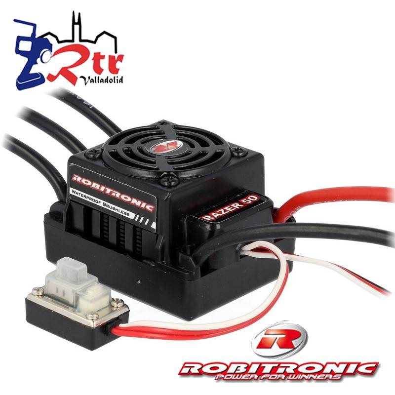 Variador Esc 50Amp Robitronic Razer ten Brushless 2 y 3S R01221