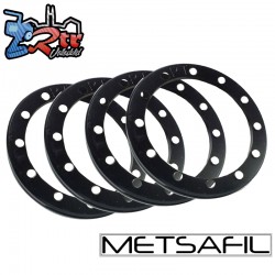 Aros de llantas 1.9 Metsalfil 8 Tornillos 4 unidades Negro