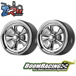 Llantas BoomRacing ProBuild™ 1.9 Spin Force Classic Ajustable Offset Aluminio 2 Unidades Cromo