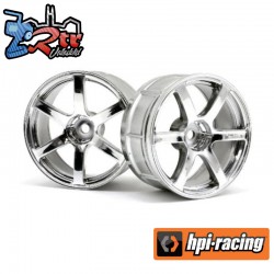 HPI Racing Lp29 Wheel Yokohama Avs Model T6 Chrome (2Pcs)