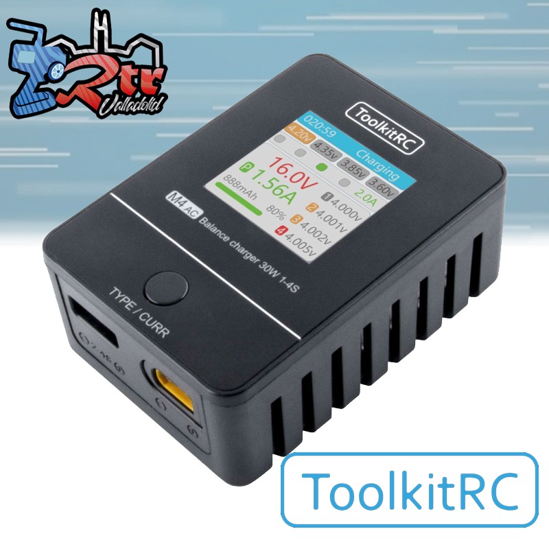 Cargador ToolkitRC AC M4AC XT60 LiPo 1-4S 2.5A