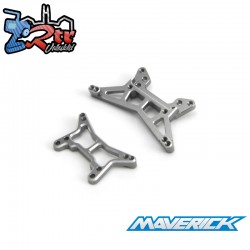 Maverick RC Aluminum Shock Tower Set (Front-Rear-Grey)