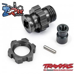 Cubo y tuerca de rueda estriados de aluminio gris de 17 mm Traxxas TRA9087-GRAY