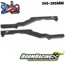 Rieles traseros ajustables de aluminio Boom Racing Standard Billet de 265-285 mm (10,4-11,2 pulgadas) para BRX01 AWB