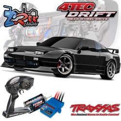 Traxxas 4-Tec Nissan 240SX Drift Car Negro Escala 1/10 2Wd Escobillas