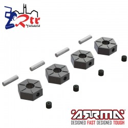 Hexágonos de aluminio opcionales 12mm Arrma AR310816