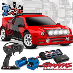 Traxxas Mini Rally VXL 3s 4Wd Ford RS200 Rojo 1/12 con...