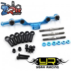 Juego de dirección de aluminio TT-02 SR/SRX con barra de acoplamiento larga para Tamiya
