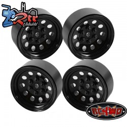 Llantas Rc4wd 1.9 Acero negro estampado pro10 4 Unidades Z-W0074