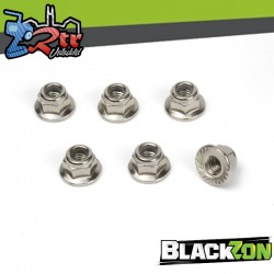 M4 Flanged Lock Nuts (6pcs)