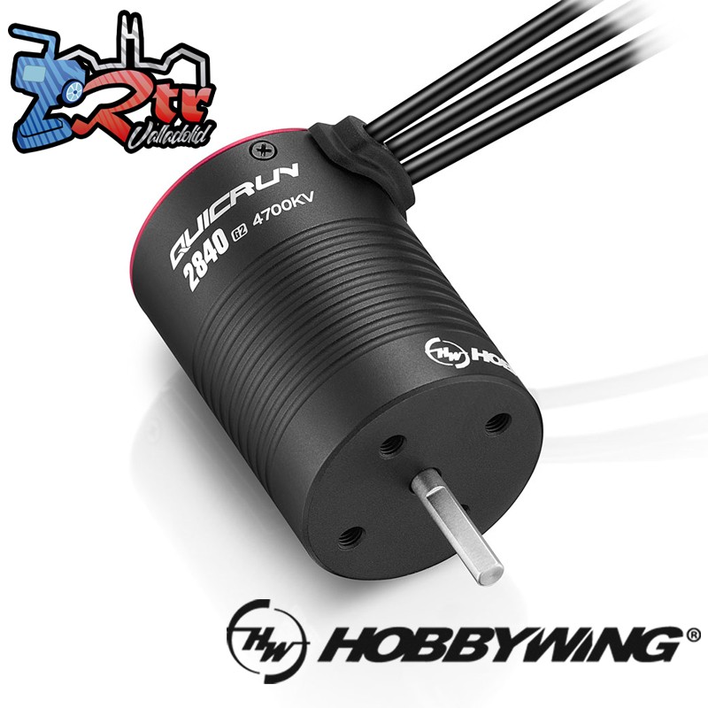 Motor Hobbywing Brushless QuicRun 2840SL G2 4700kV Sin sensores eje 3.2 mm