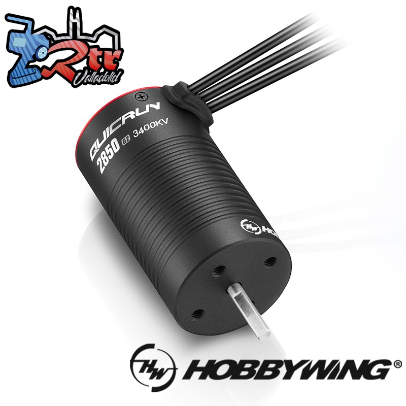 Motor Hobbywing Brushless QuicRun 2850SL G2 3400kV Sin sensores eje 3.2 mm