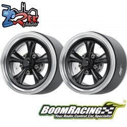 Llantas BoomRacing ProBuild™ 1.9 Spin Force Classic Ajustable Offset Aluminio 2 Unidades Platino/Negro