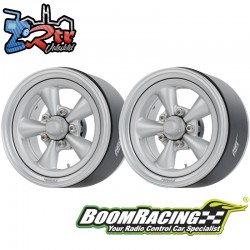 Llantas BoomRacing ProBuild™ 1.9 Spin Force Classic Ajustable Offset Aluminio 2 Unidades Plata Mate