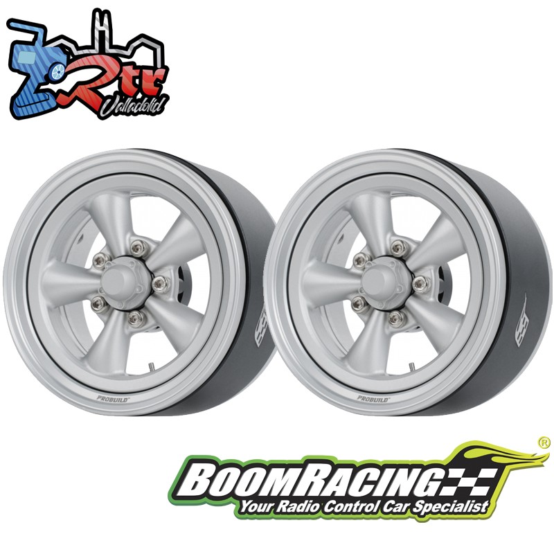 Llantas BoomRacing ProBuild™ 1.9 Spin Force Classic Ajustable Offset Aluminio 2 Unidades Plata Mate