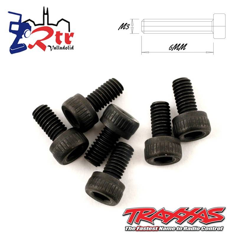 Tornillos Hexagonales 3X6 mm 6 Unidades Traxxas TRA2554