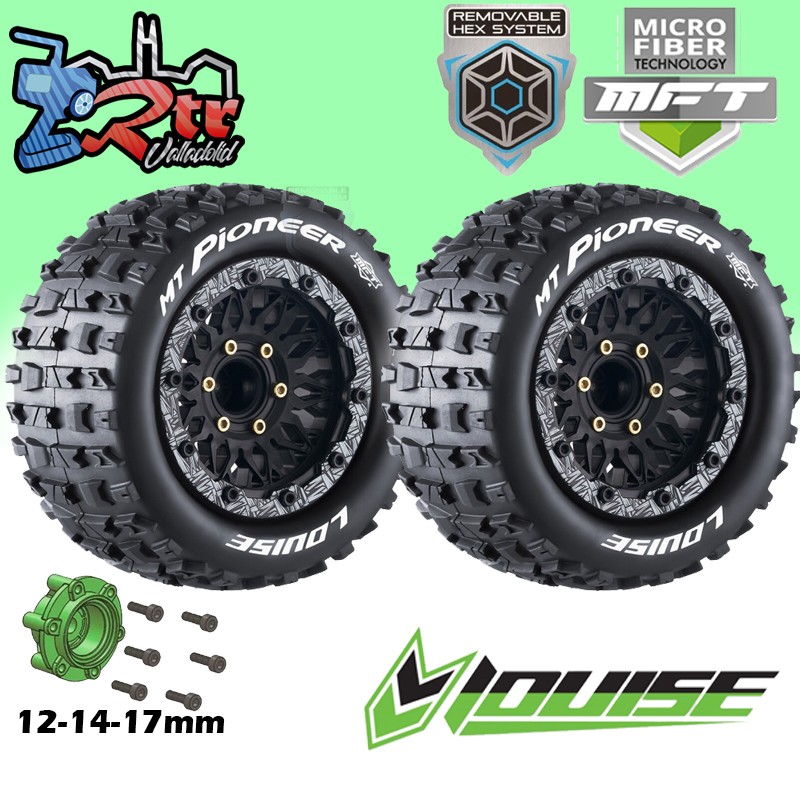 Ruedas Louise Monster 1/10 MT-PIONEER 2.8 MFT Hexágonos 17-14-12mm Pegadas