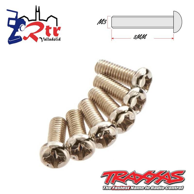 Tornillos Estrella 3X8 mm 6 Unidades Traxxas TRA2559