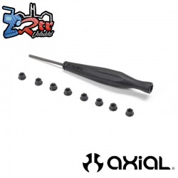 Tuerca de rueda 8 unidades y Herramienta para tuercas SCX30 Axial AXI-3328