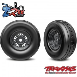 Ruedas delanteras Funco Cromo negro de 3,2" y neumáticos...