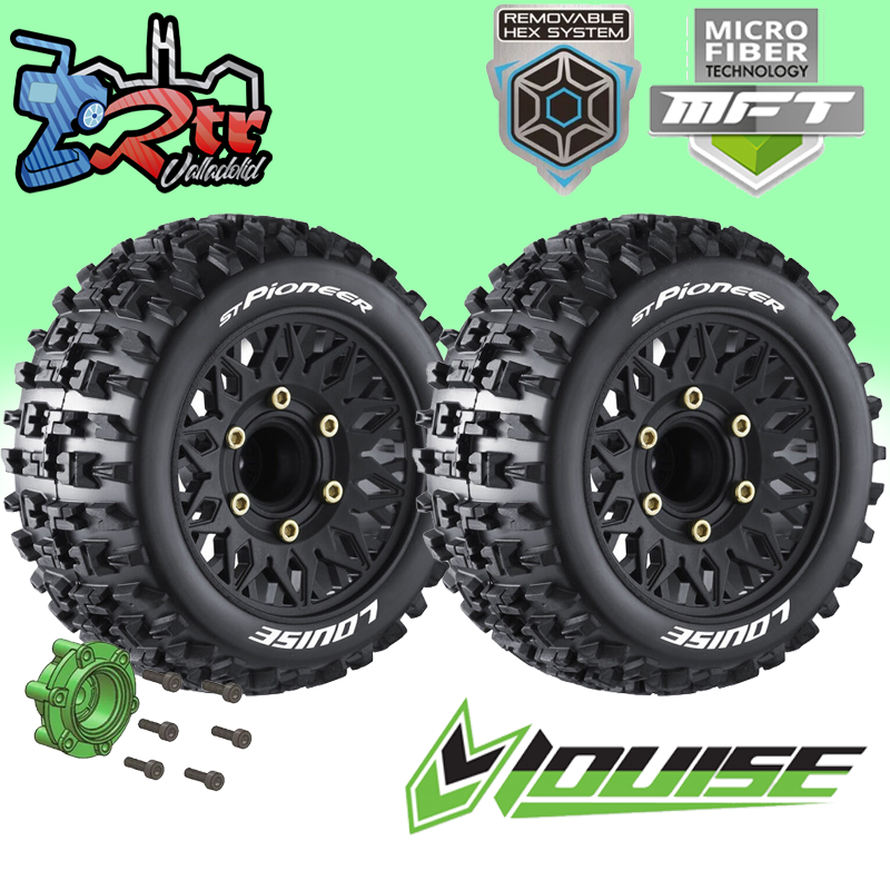 Ruedas Louise Truggy 1/10 ST-PIONEER 2.8 MFT Hexágonos 17-14-12mm Pegadas