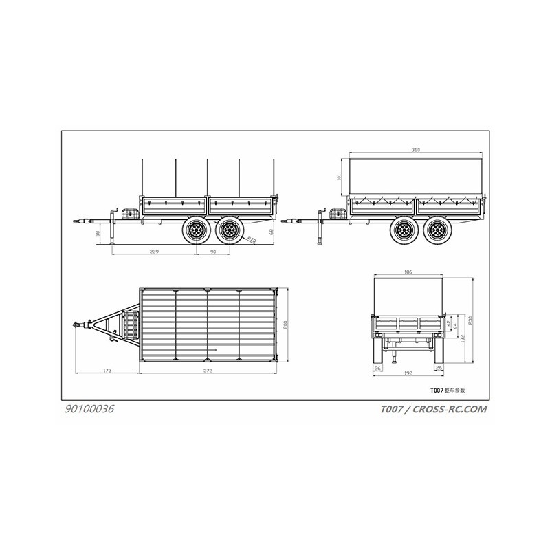 Cross RC Tractor Trailer T007 1/10