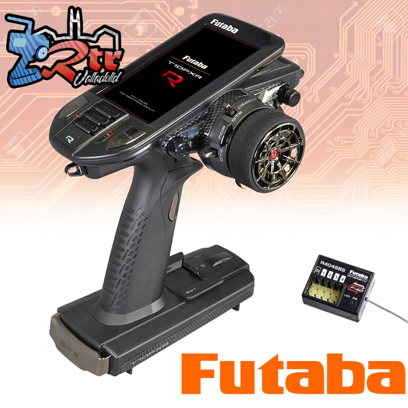 Radio Emisora Futaba 10PXR + receptor R404SBS Telemetria