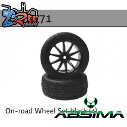 On-road Wheel Set black (4)