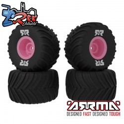 dBoots Chevron MT Tire Set Glued  Pink (2): GROM