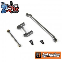Aluminum Servo Mount & Steering Link Set (Gunmetal)