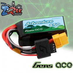 Batería Lipo Gens Ace Adventure G-Tech 850mAh 3S1P 11.1V 60C XT60