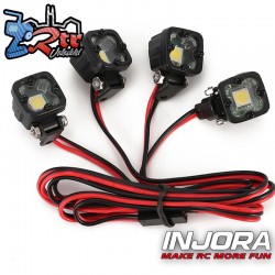 Faros delanteros LED brillantes 4 unidades INJORA para...