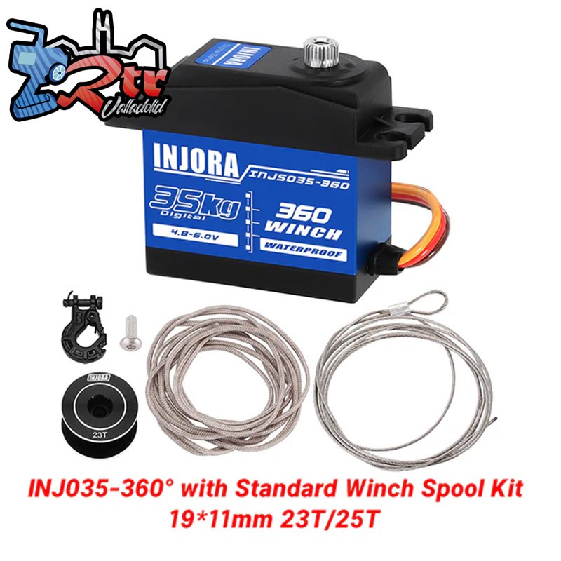 Servo Cabrestante Injora INJS035-360 35KG con carrete 360º Waterproft