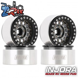 Llantas Injora 1.9 beadlock outset 10mm W1957 Negro/oro (4 Unidades)