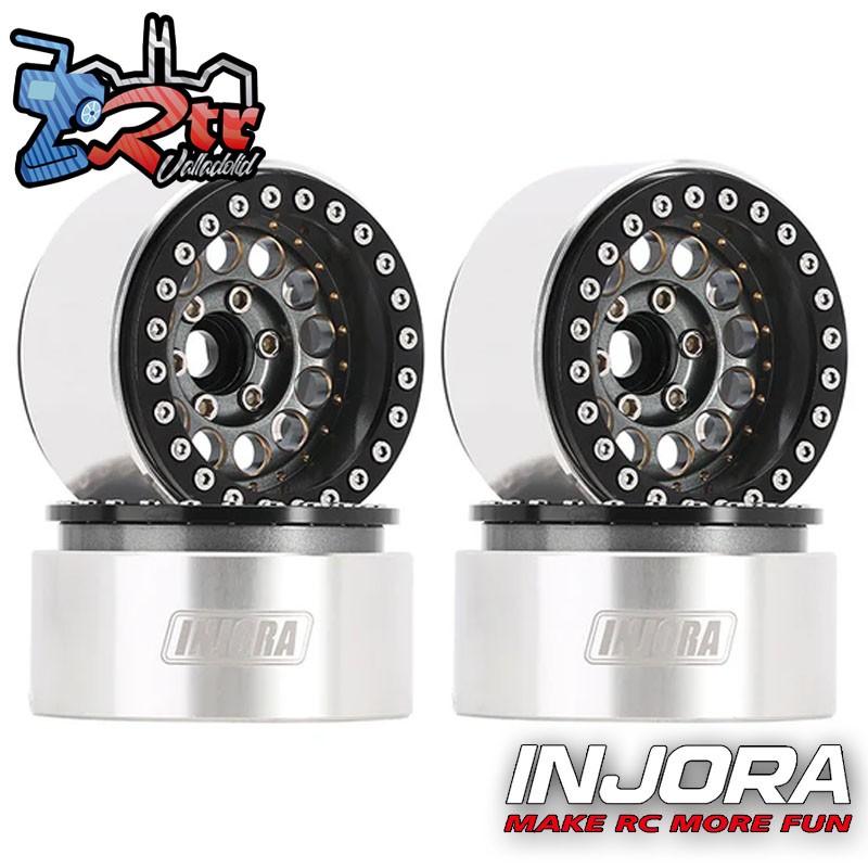 Llantas Injora 1.9 beadlock outset 10mm W1957 Negro/oro (4 Unidades)