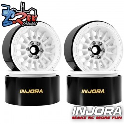 Llantas Injora 1.9 beadlock CNC Aluminum Multi-spoke 73gr c/u W1902 (4 Unidades) Blanco