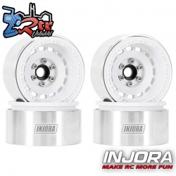 Llantas Injora 1.9 beadlock CNC Aluminum Multi-spoke 78gr c/u W1903 (4 Unidades) Blanco
