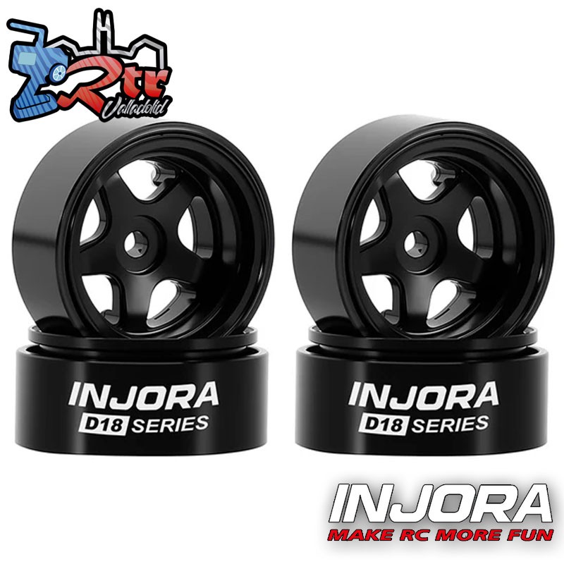 Llantas Injora 0.7" D18 5-Spoke Aluminio SCX30 1/30 W7002