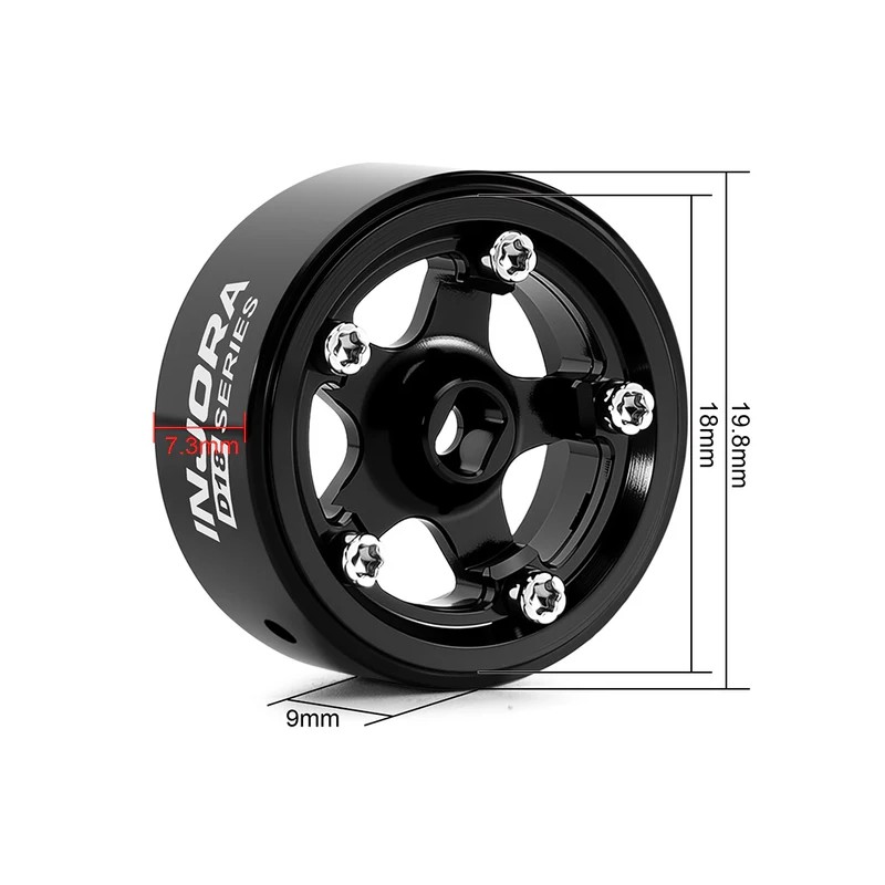 Llantas Injora 0.7" D18 5-Spoke Aluminio SCX30 1/30 W7002